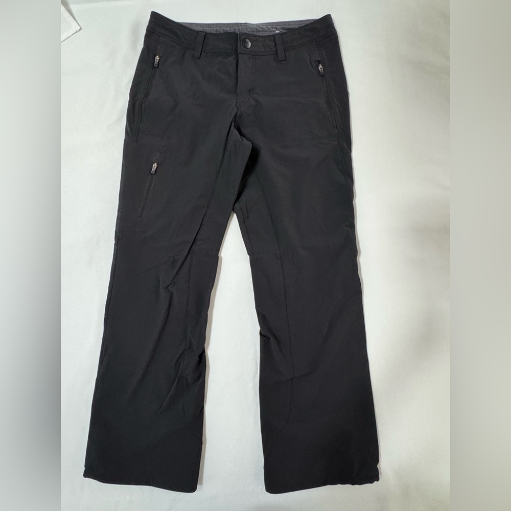 REI nylon/spandex hiking pants Sz 4 trekking windbreaker black